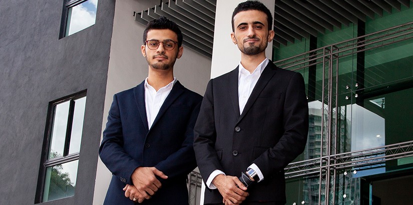 Abdulsalam (left) and Haider after returning from Shibaura Institute of Technology, Japan