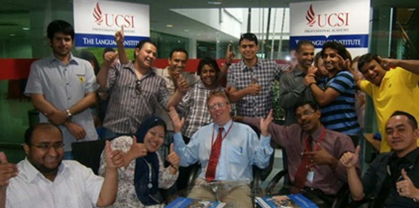 Students from the Military Industrial Training Centre for the Ministry of Defense, Saudi Arabia at the Language Institute(TLI) of UCSI Professional Academy.