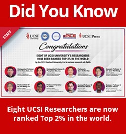 Eight UCSI Researchers are now ranked Top 2% in the world